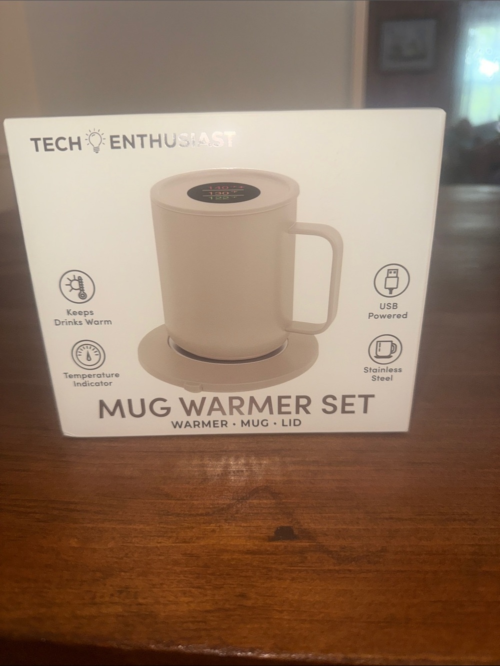Cream Mug Warmer Set - USB Powered